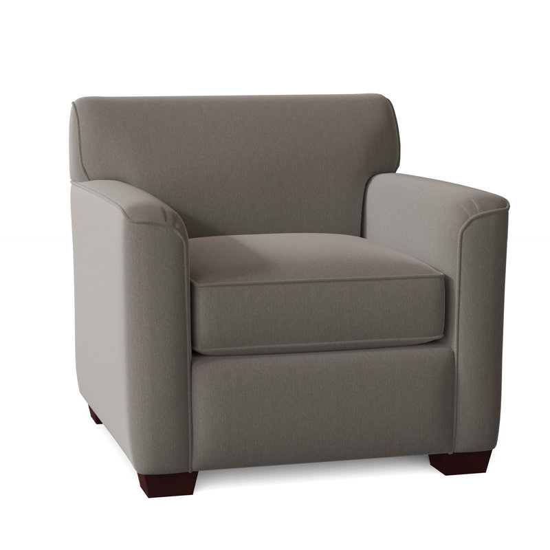 Fauteuil de 39 po de large Keaton, Non, Peyton en sergé performance gris