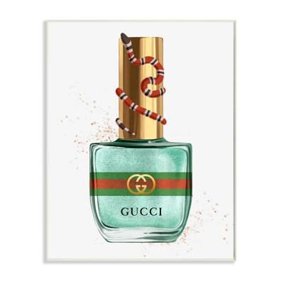 «Makquillage Nail Vernis Cyan Gold Snake Fashion Design», impression