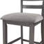 Ensemble de salle à manger 5 pièces à hauteur de comptoir en bois avec chaises rembourrées et étagères de rangement-207406866