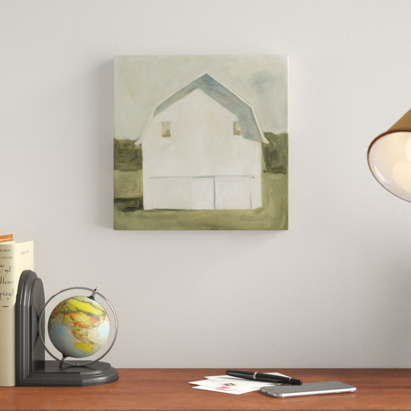 Serene Barn VI by Emma Scarvey - Wrapped Canvas Painting, 30cm H x 30cm W