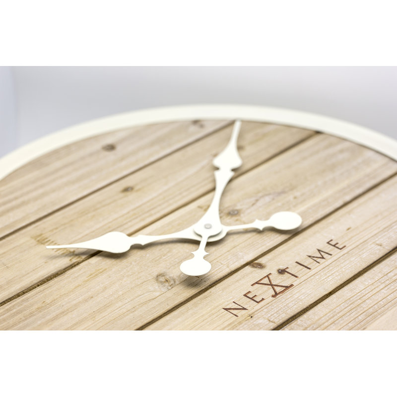 Horloge murale 13,62", Bois naturel