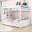 Lit superposé convertible pour lit double superposé à 3 tiroirs avec escalier de rangement Dalvey Kids-1246686527