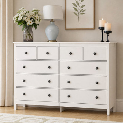 Commode double 10 tiroirs pour chambre à coucher et salon Demirali