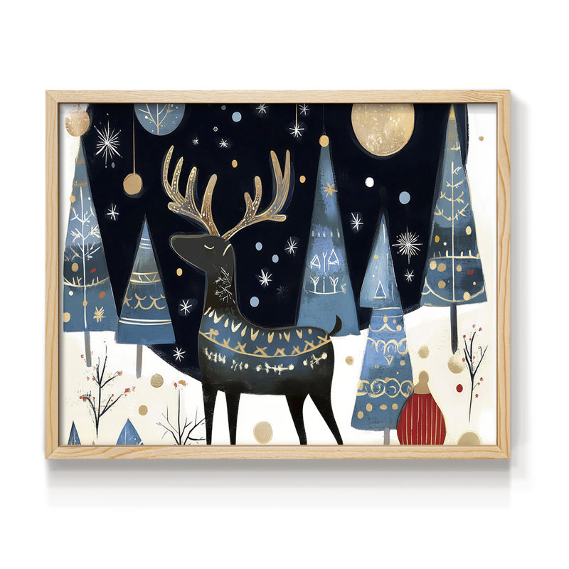 Art de Noël - DCXCIX - Reproduction encadrée - Restickable, H 8 po x l 10 po, Naturel
