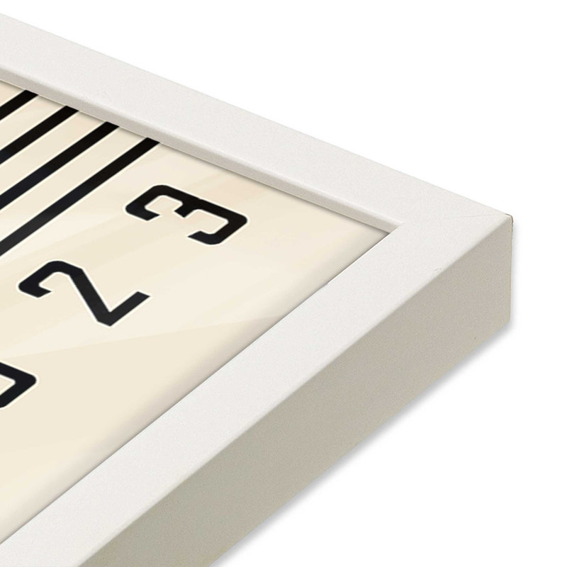 Impression de lignes géométriques Bauhaus 1923, H 15 po x l 12 po, Reproduction encadrée sans passe-partout, Blanc