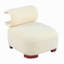 Chaise d'appoint moderne en polyester beige pour le salon - Convient aux animaux de compagnie, capacité de poids de 330 lb, conception élégante et durable-130378941