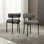 Chaise d'appoint moderne, chaises de salle à manger rembourrées, tissu moelleux court, chaise de salle à manger sans accoudoirs