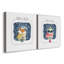 Christmas Fox - ensemble de 2 reproductions d'art sur toile tendue-1742979434