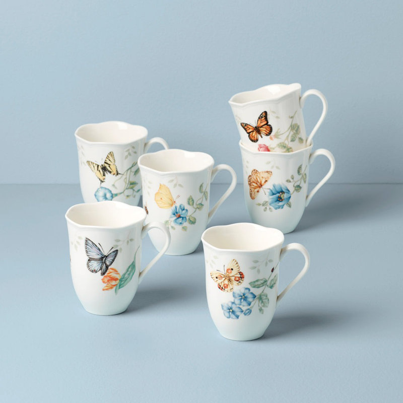 Butterfly Meadow Mugs Set Of 6 By Lenox