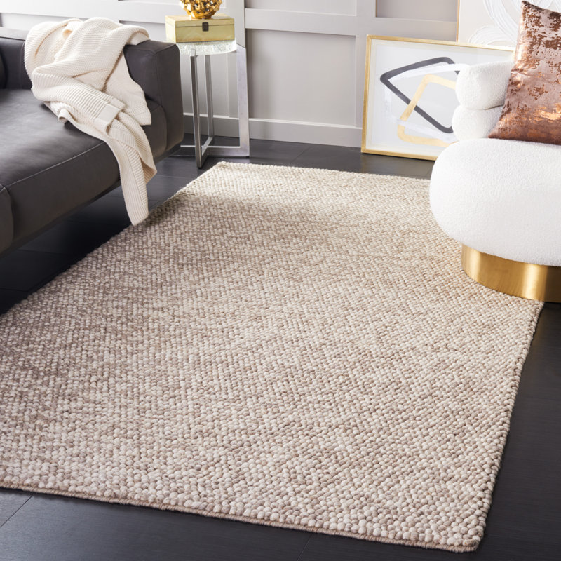 Natura Solid Color Area Rug In Beige, Rectangle 183 x 274 cm
