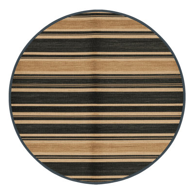  Tapis lavable rayé gris foncé amande