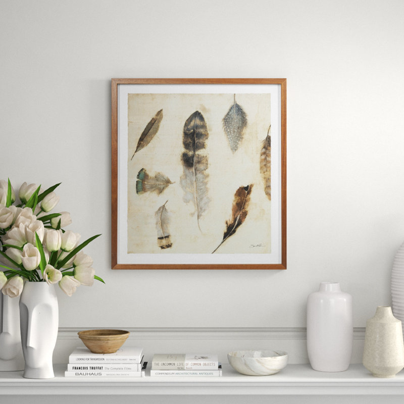 Feather Heirloom 1 Print by Sarah Atkinson, 43.5" H x 40.5" W