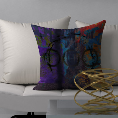 Abstract Reversible Throw Pillow