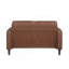 Causeuse rembourrée en similicuir chocolat moderne de style moderne-1136327896