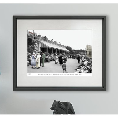 Weston-Super-Mare, Madeira Cove And The Bandstand 1923 - Single Picture Frame Print