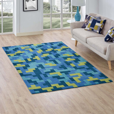 Modway Andela Interlocking Block Mosaic Area Rug