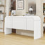 Console 63 pouces à motif ondulé moderne avec 4 portes et tablettes réglables-117061463