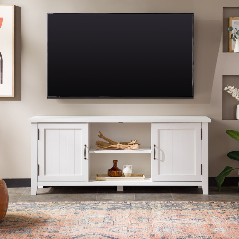 Oropeza 58" 2-Door TV Stand for TVs up to 65", Solid White