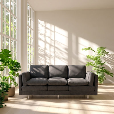 Canapé en chenille 3 places l 79,5 po x P 32,3 po x H 33,5 po Christopher Knight Home