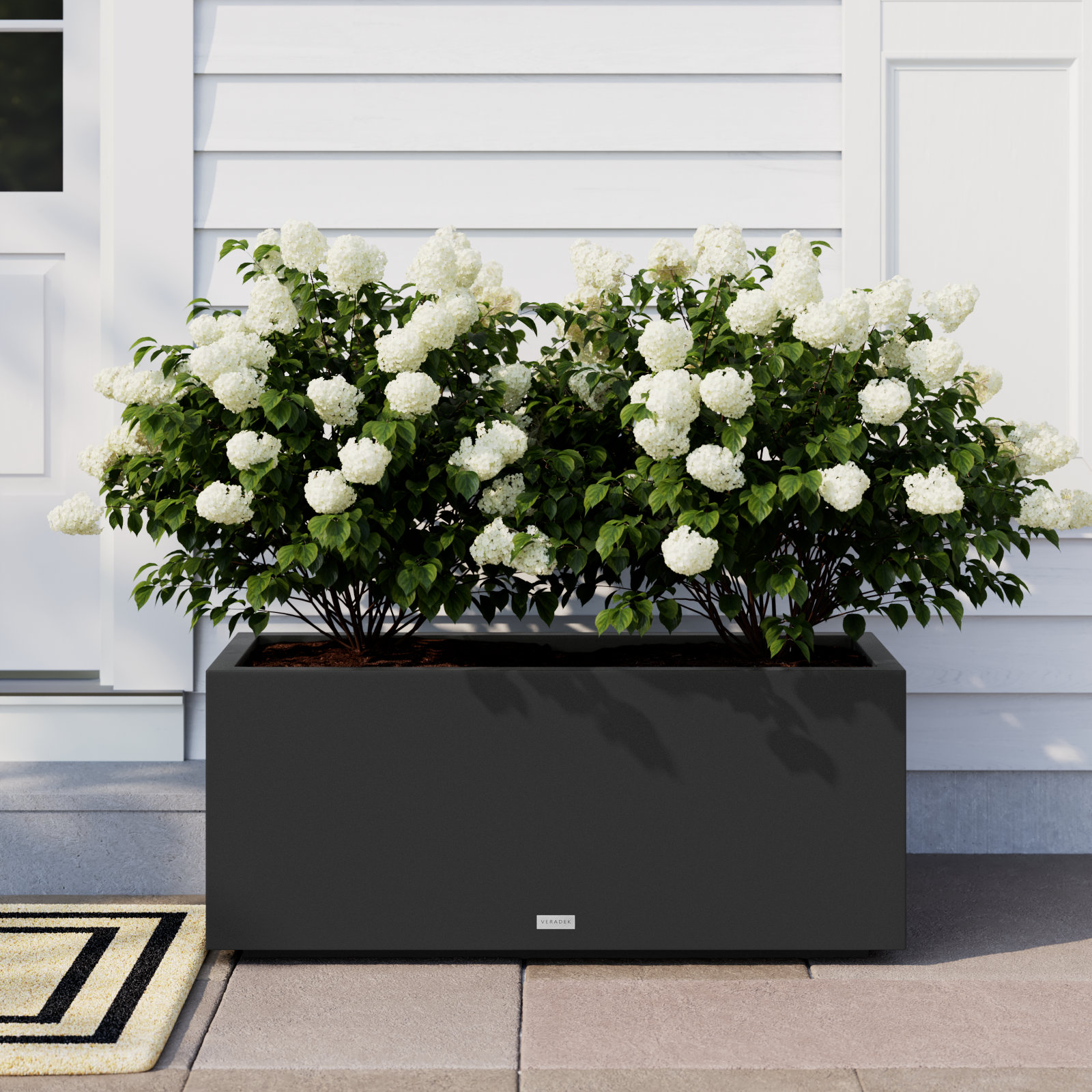 Block Series 38" Planter Box, 16” H x 38” W x 15” D, Black