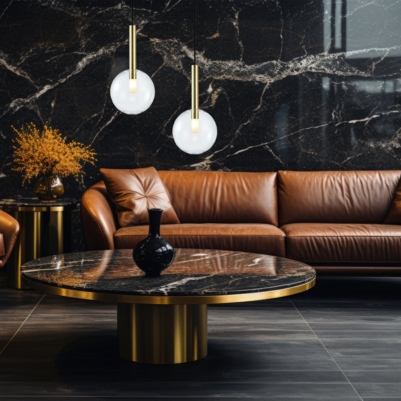 Niko 1 - Light Sphere Pendant, Gold, 148cm H x 20cm W x 20cm D
