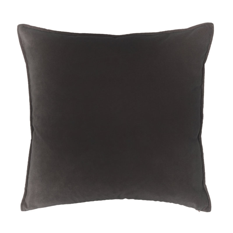 Franklin Washable Velvet Square Pillow Cover & Insert , Toffee, 22"H x 22"W