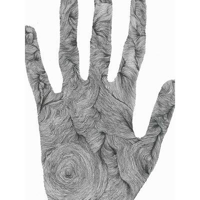 Fineprint On Hand | Ink On Paper | By Shreya Gupta