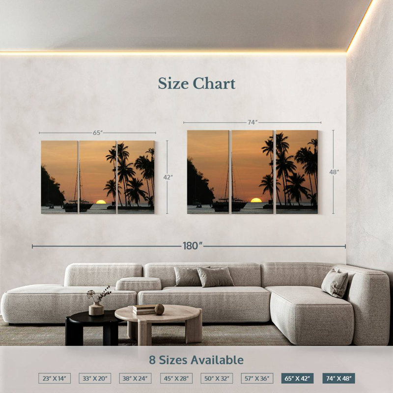 Senne Marigot Bay Sunset, 42" H x 65" W