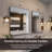Round Metal Frame Hanging Wall Bathroom Mirror-706407990-706407988