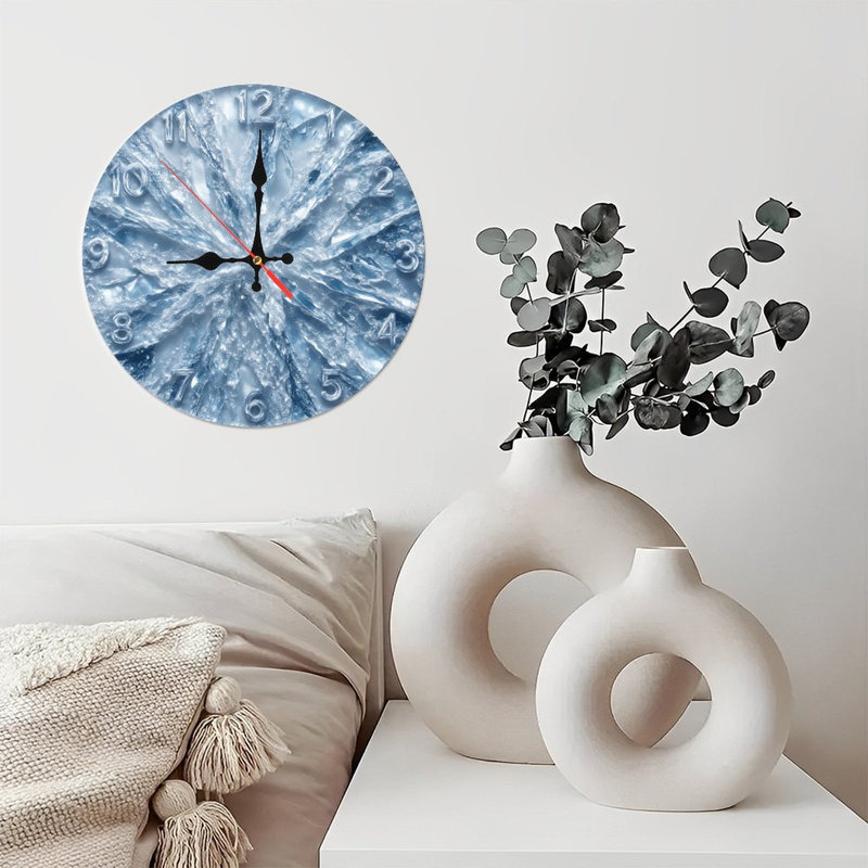 Horloge de glace craquelée