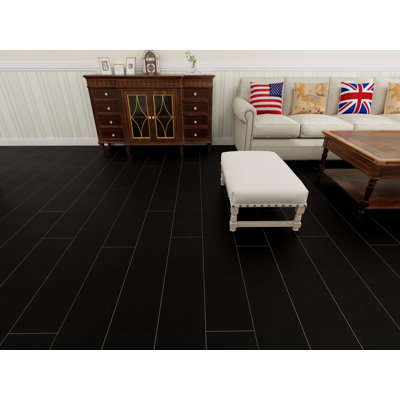 New Preserve Black color 9" x 60" x 7 mm Luxury Vinyl Plank