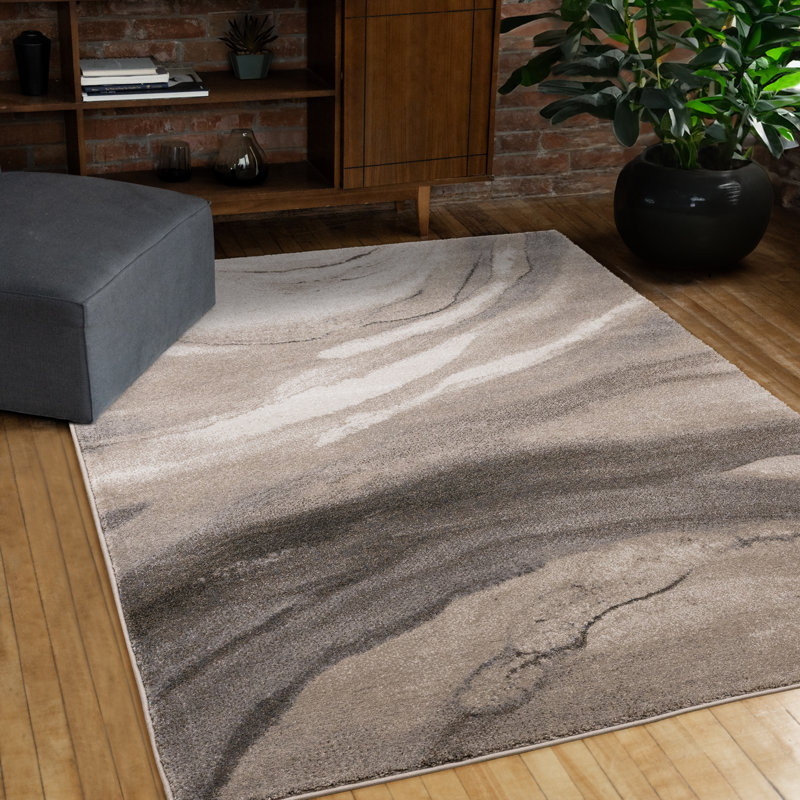 Tapis brun clair / brun Hornsby, Rectangle 5 pi 3 po x 7 pi 7 po