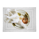 White Rectangle Shine Placemats