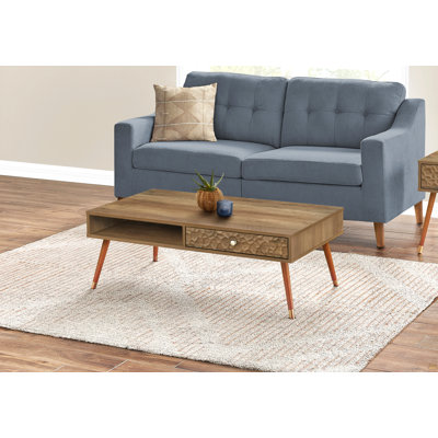 Table basse, décor, cocktail, rectangulaire, rangement, salon, L 44 po