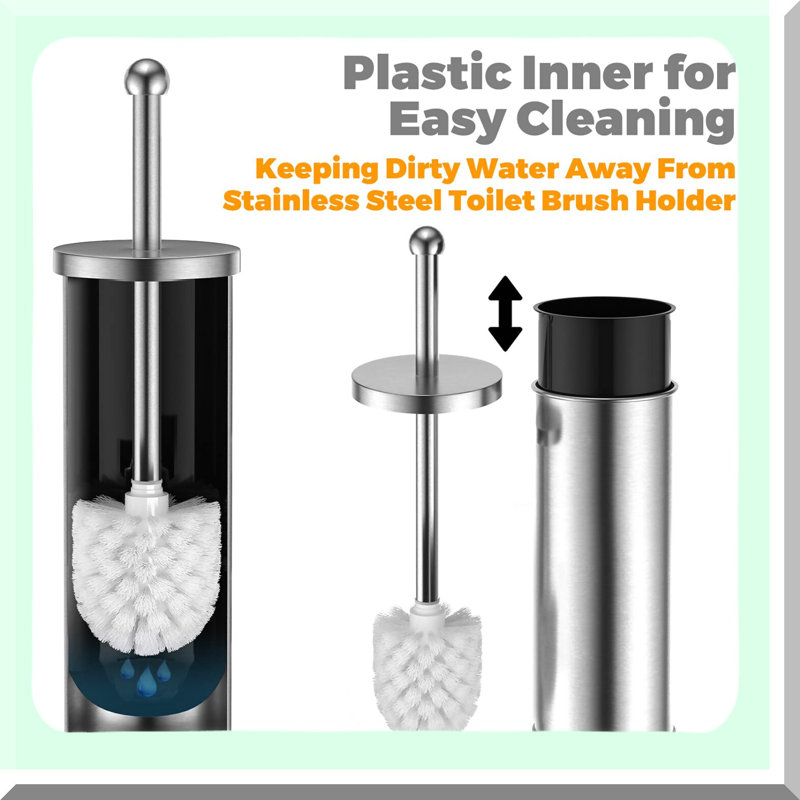 Stainless Steel Deep Clean Bathroom Brush Set with Stiff Bristles