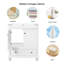 Meuble-lavabo simple 30,06 po avec plateau en céramique Renauldo