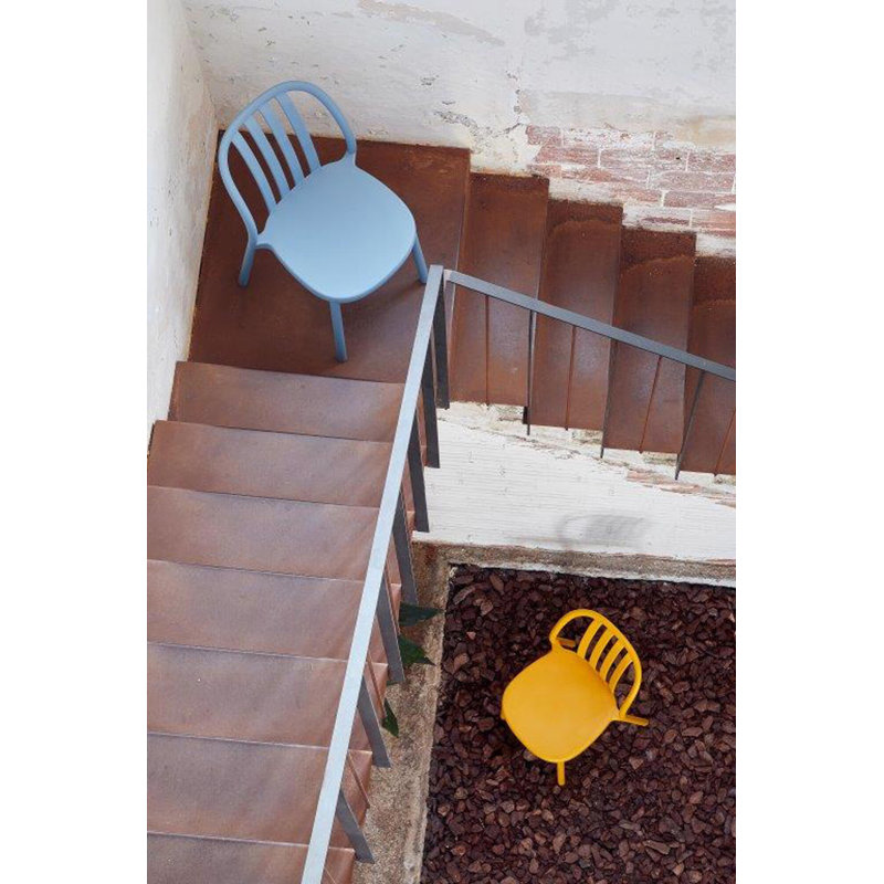 Sue Outdoor Dining Side Chair, Retro Blue