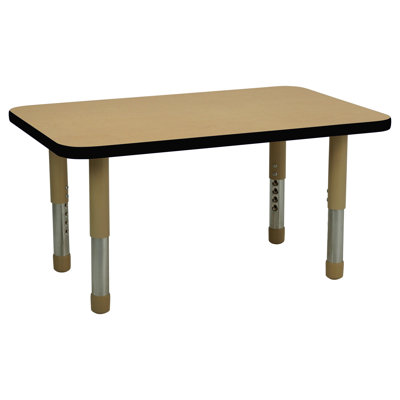 Table rectangulaire d'activités en T avec moulures totales réglables