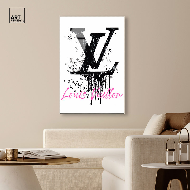 «Doll Memories - Louis Drip», art mural en verre acrylique ultrabrillant encadré par Art Remedy, cadre argenté, 36 x 54
