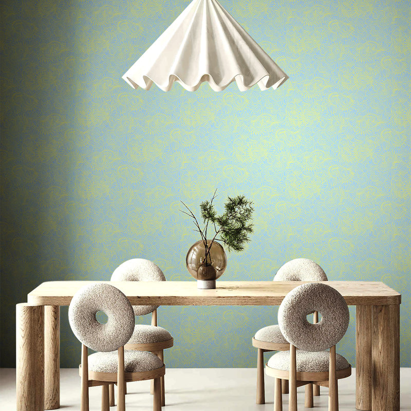 Rouleau de fleurs à motif cachemire, Vert