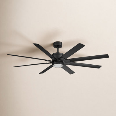 Renegade 8 - Blade Outdoor / Indoor Smart Ceiling Fan with Remote Control and LED Light Kit Included, Works With Alexa and iOS or Android App