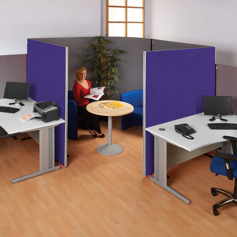 Wood Partition, 122.5cm H x 100cm W x 3cm D, Purple