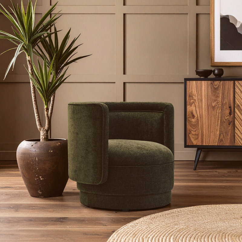Drake Upholstered Accent Chair, Green