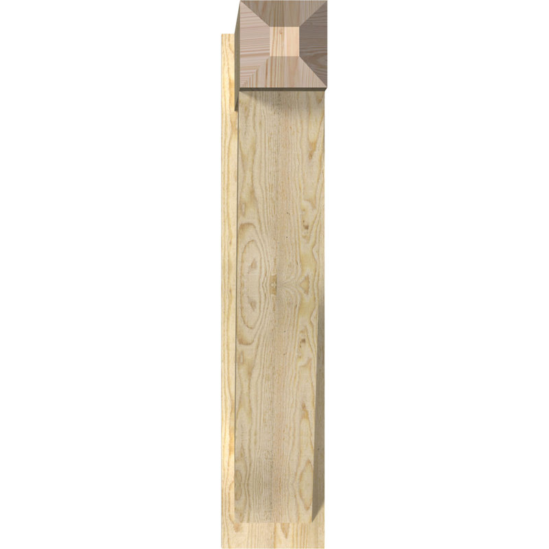 Artisan traditionnel en bois rustique, Sapin Douglas de 8 po (sciage brut), P 32 po x H 40 po