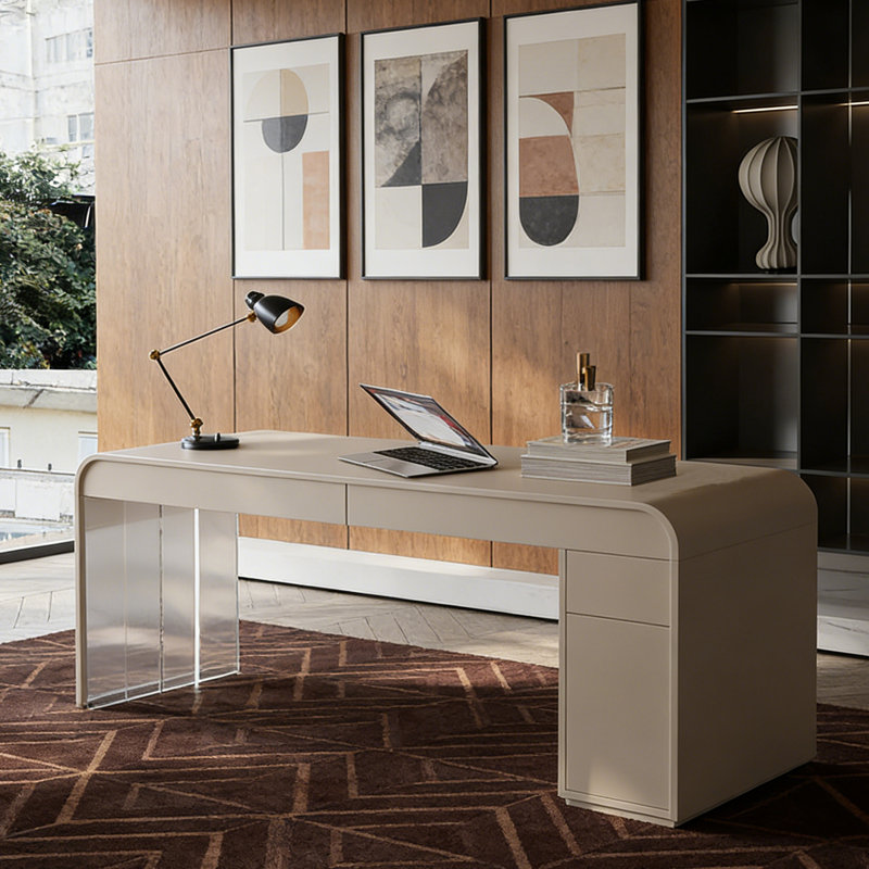 Bureau léger et luxueux, H 29,53 po x l 70,87 po x P 25,59 po