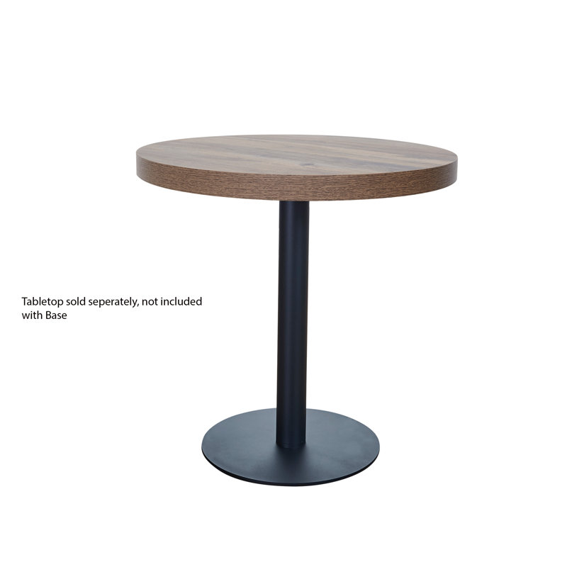 Uptown Black 18" Round Steel Indoor Dining Table Base