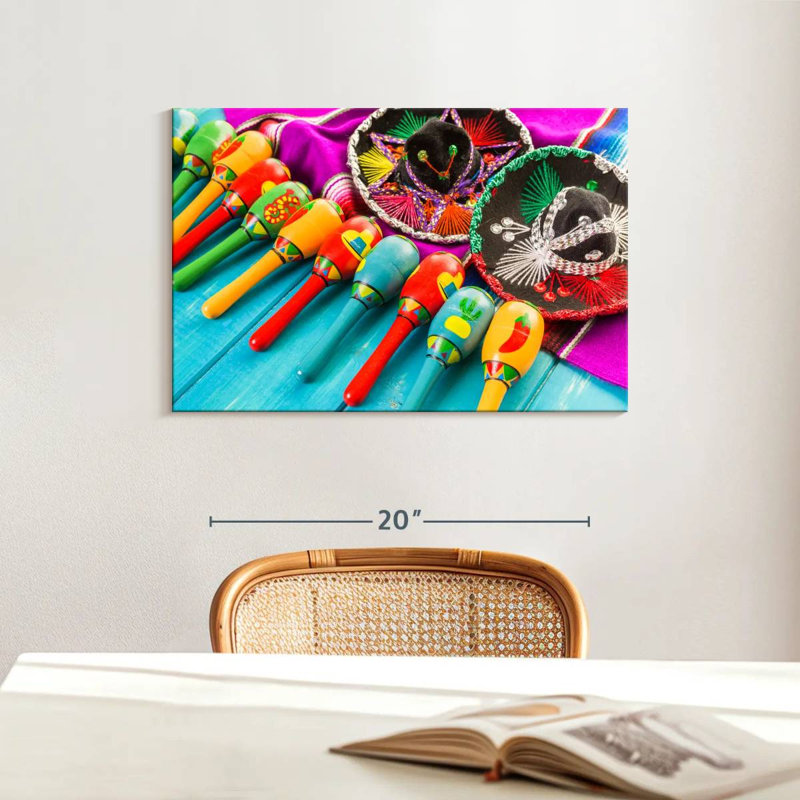 Maracas de la fête mexicaine Lelend, H 16 po x l 24 po