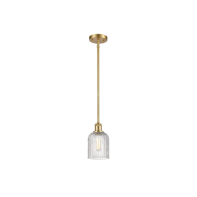 Luminaire suspendu 5 lumières Ballston Addeline, Or satiné, Clair