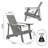 Irving Classic Solid Acacia Wood Adirondack Chair, Gray Weather-Resistant Outdoor Patio Seating for Garden, Deck, and Fire Pit-801366611