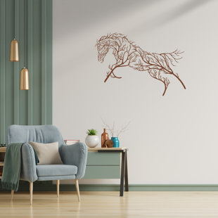 Metal Wall Art, Geometric Metal Horse Decor, Home Office Decoration, Wildlife Lover Gift, Wall Hangings, Horse Sign, Farmhouse Décor Etgshop